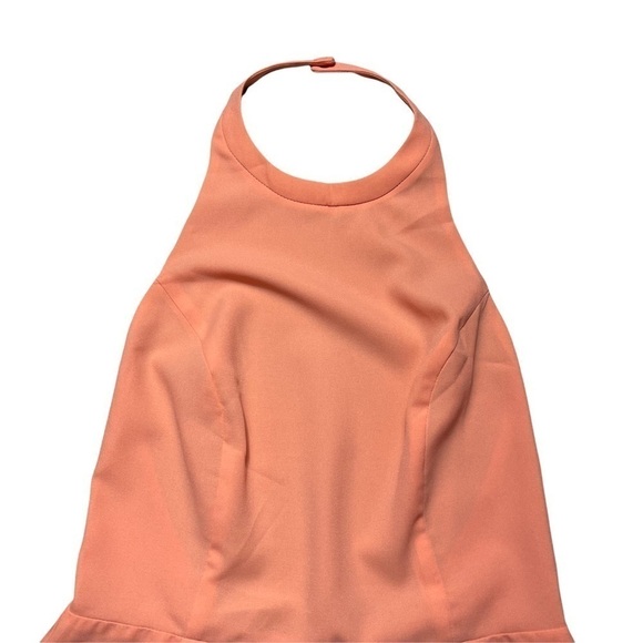 Revolve Bec + Bridge Peach Honour Halter Open Back Romper 6 - Picture 2 of 7
